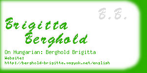 brigitta berghold business card